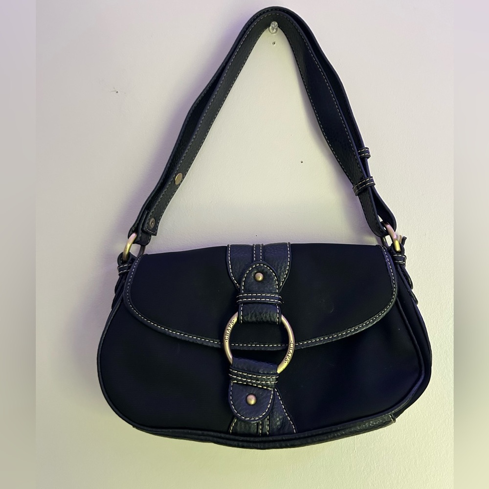 Black vintage y2k styled shoulder bag